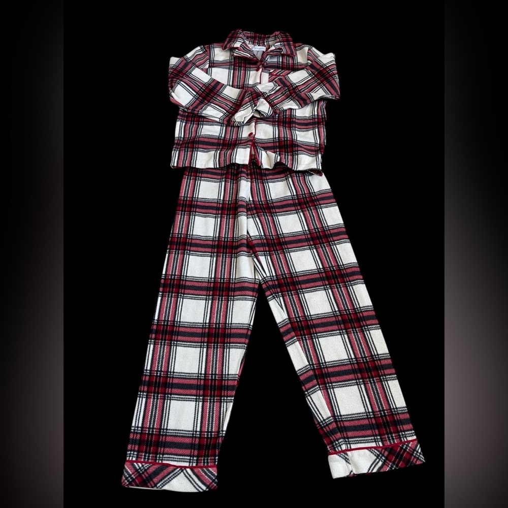 Pajamagram Girl’s Pajama Set Size 14 Youth Plaid Fleece Buy Top Pants Red Black
